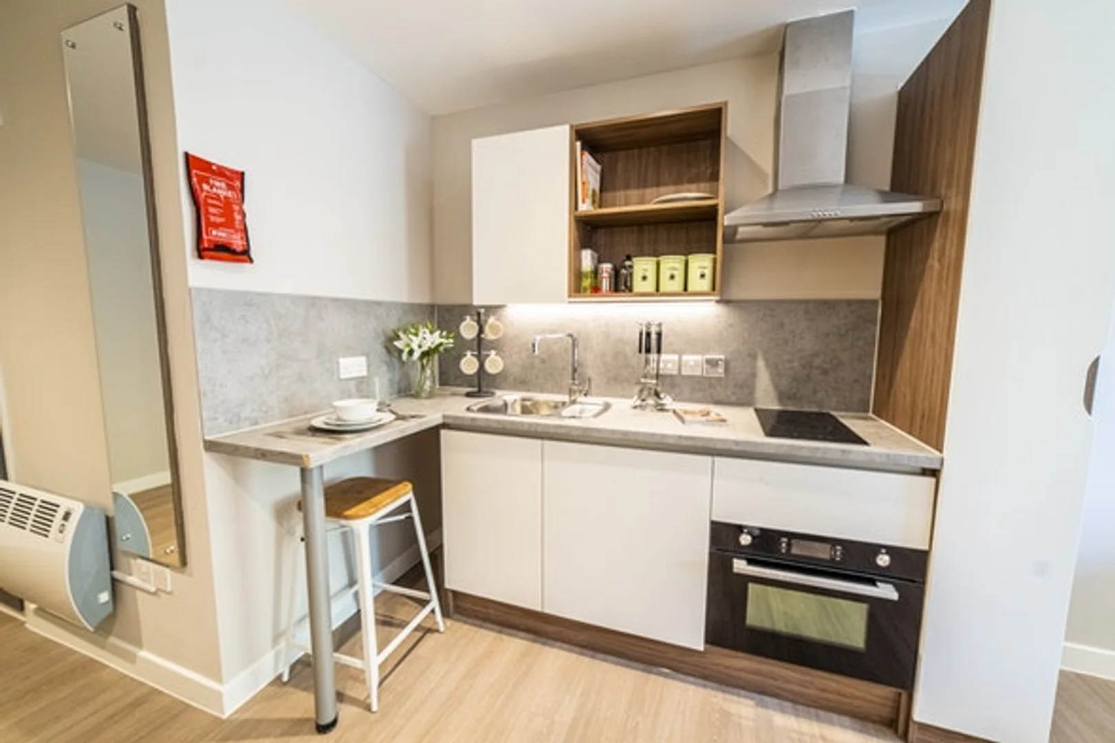 Erschwingliche Studiowohnung mit wesentlicher Ausstattung in