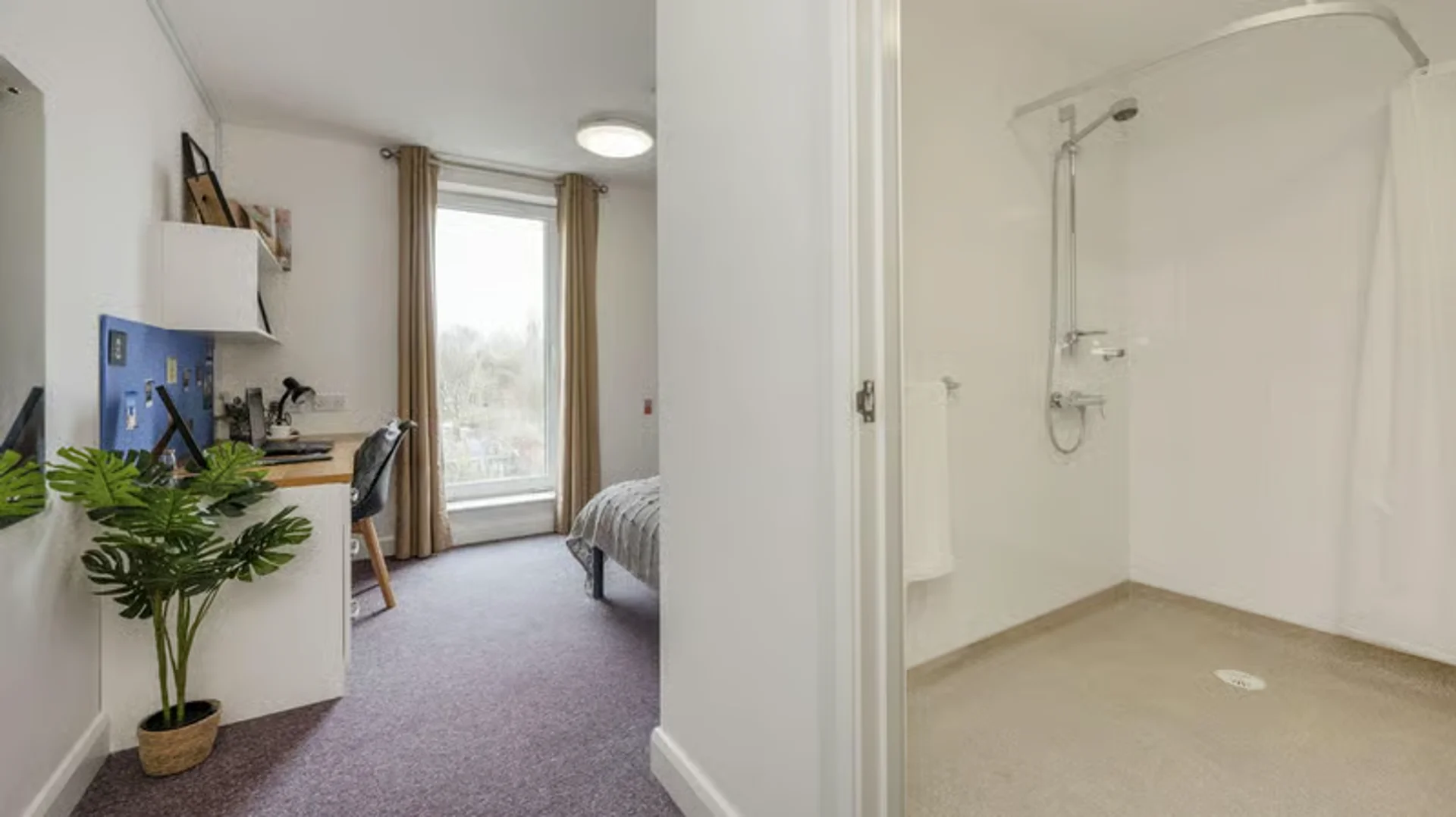 Student-friendly room in  with modern amenities