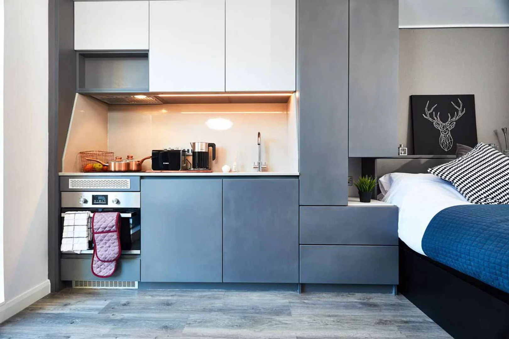 Niedrogi apartament typu studio z niezbędnymi funkcjami w 