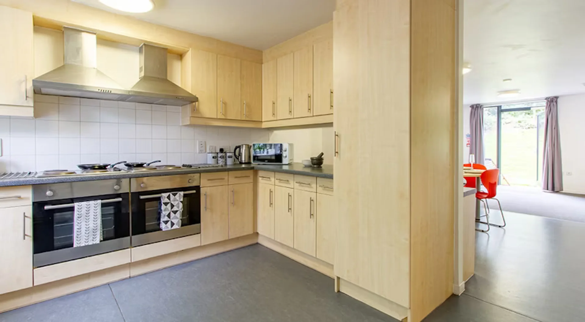 Student room in  with study area and shared facilities