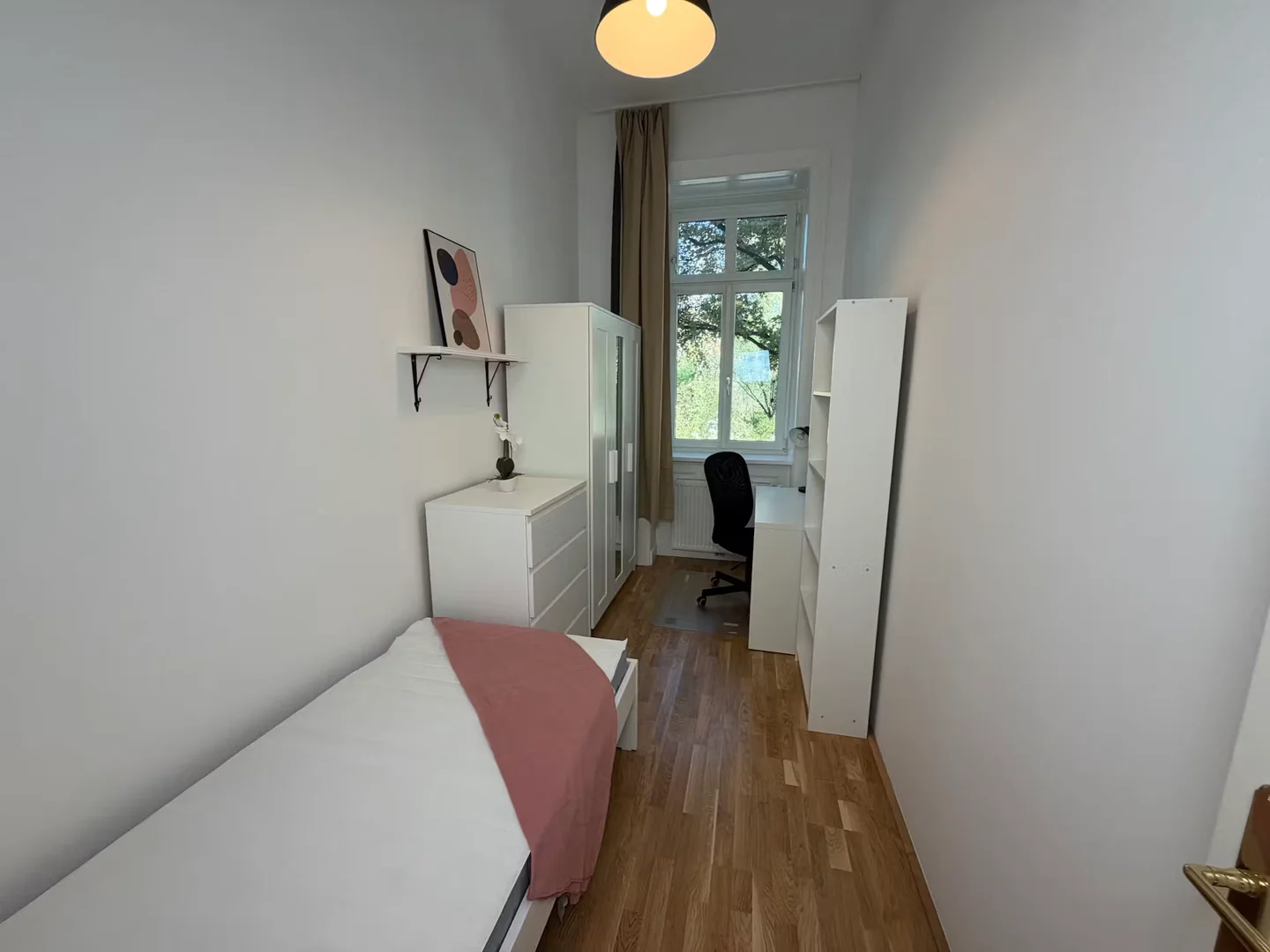 Chambre abordable pour les étudiants avec un bon éclairage dans