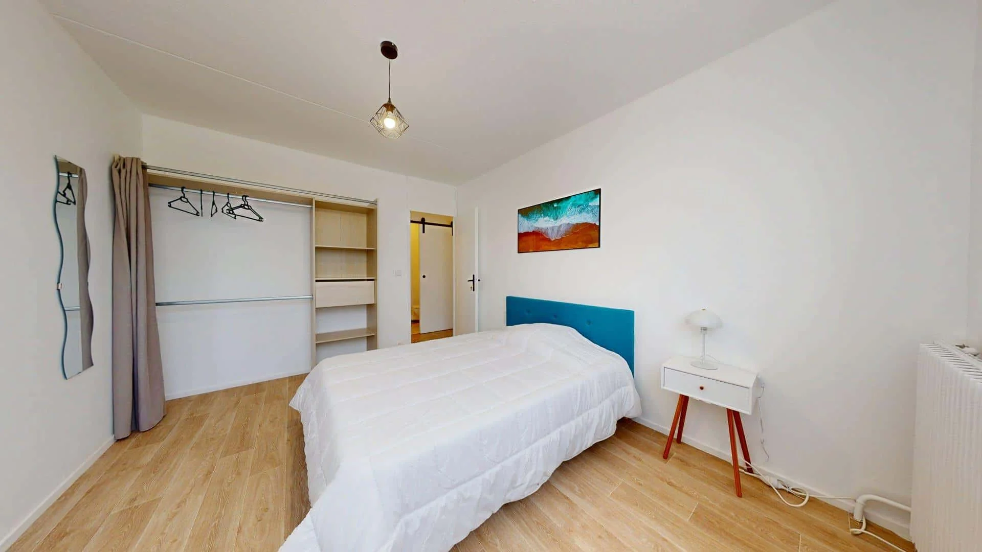Student room in  with study area and shared facilities