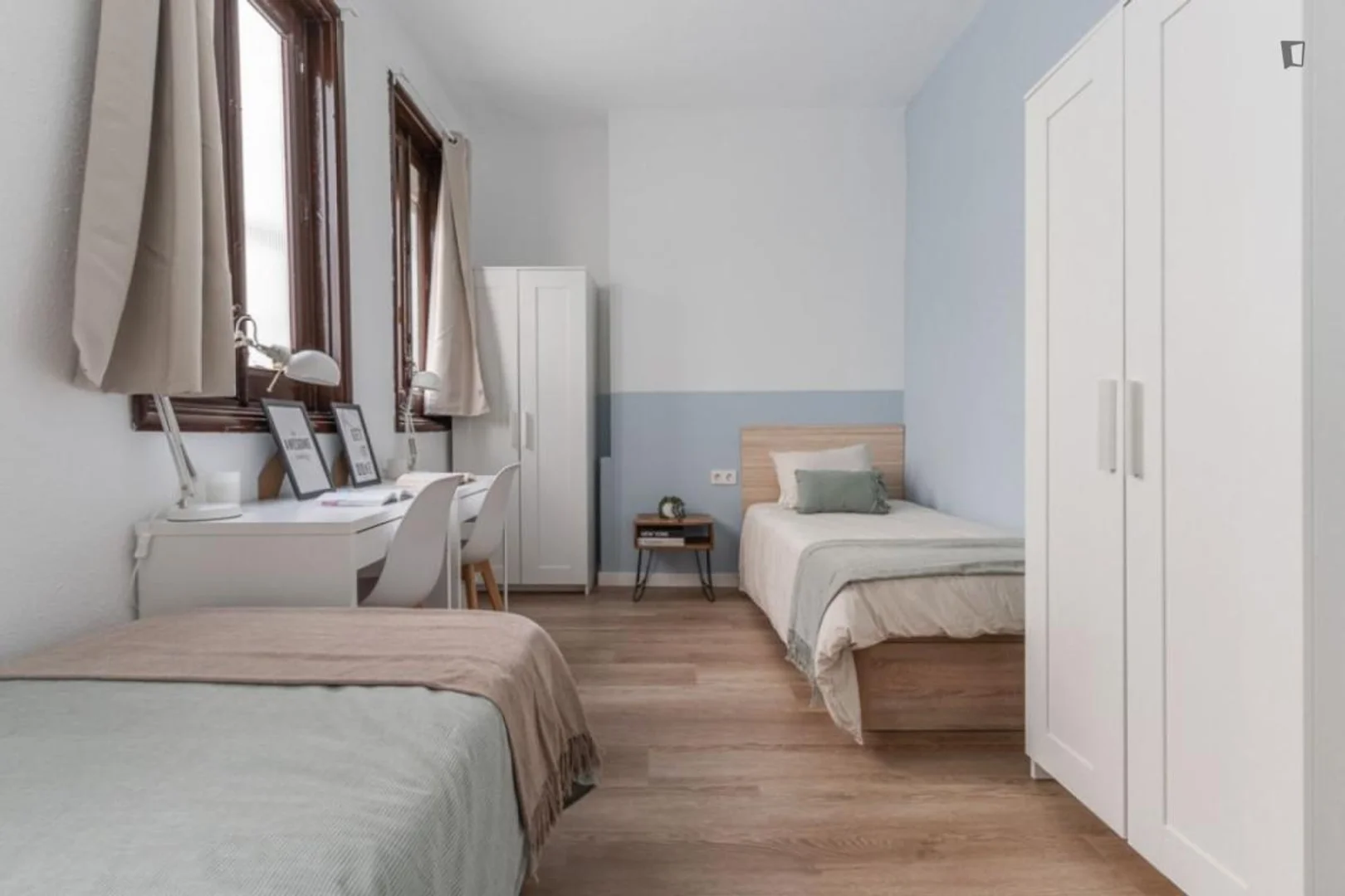Affordable room for students with ample lighting in