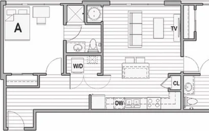 Appartamento intero in residence in 1396 N High Street, Columbus, OH 43201, immagine 7 di 25