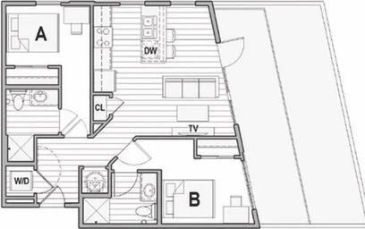 Appartamento intero in residence in 1396 N High Street, Columbus, OH 43201, immagine 9 di 25