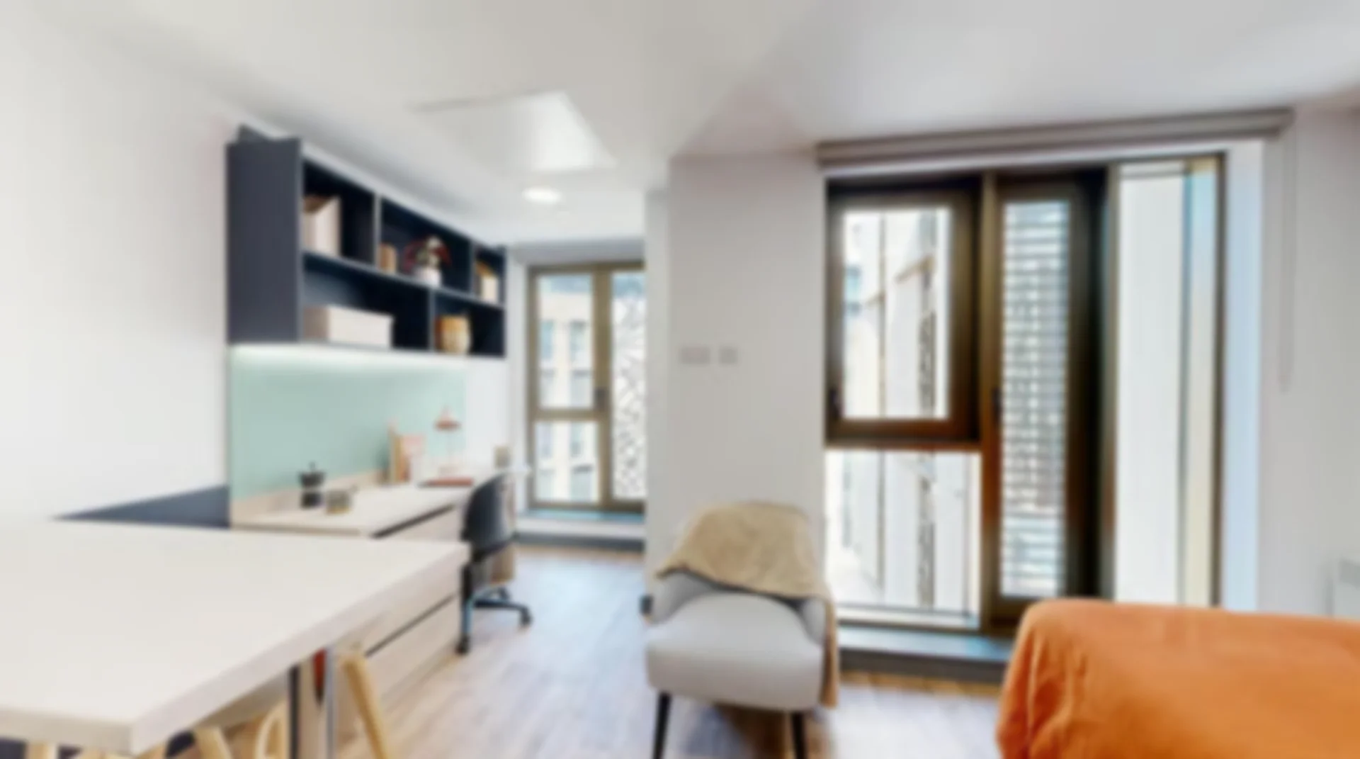 Affordable studio apartment with essential features in 