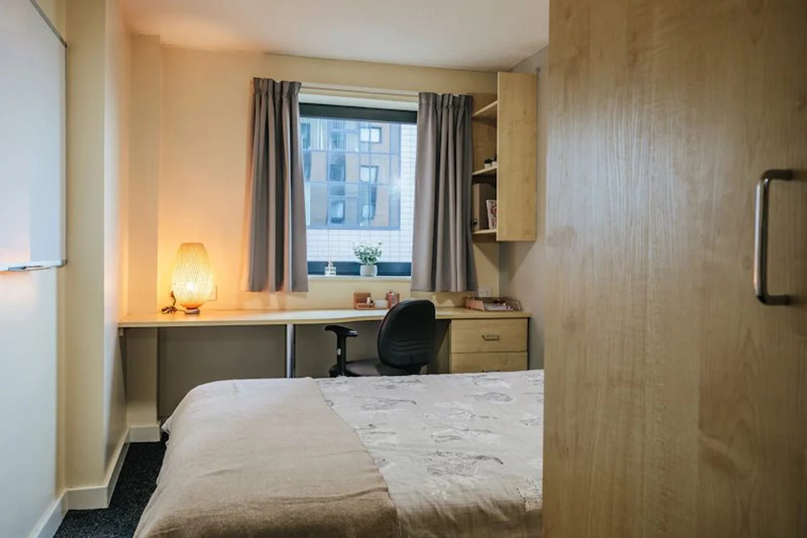 Chambre abordable pour les étudiants avec un bon éclairage dans 
