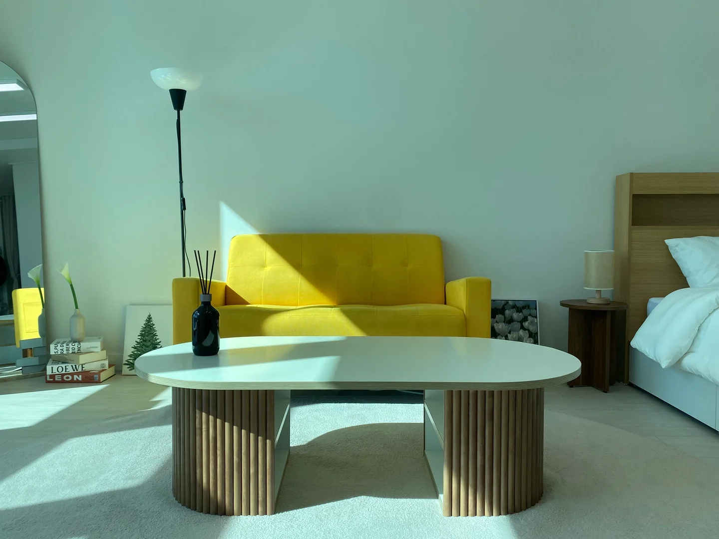 Cómodo estudio para vivir como estudiante en 