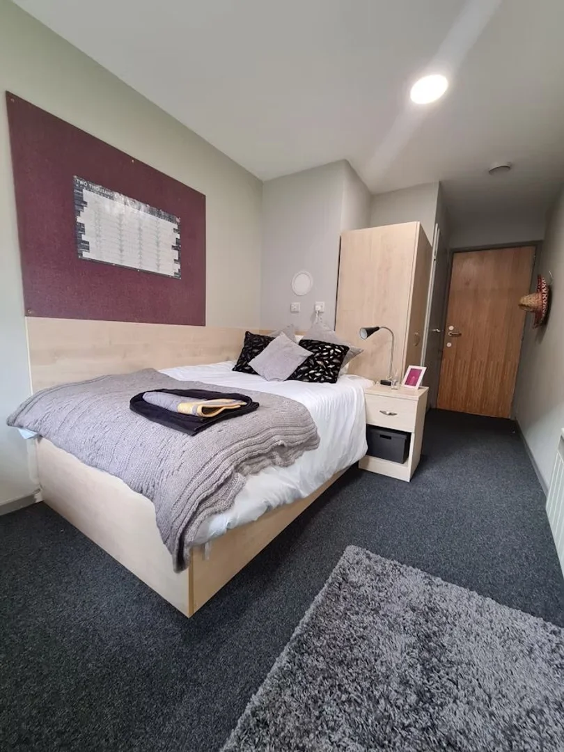 Habitación asequible para estudiantes con buena iluminación en 