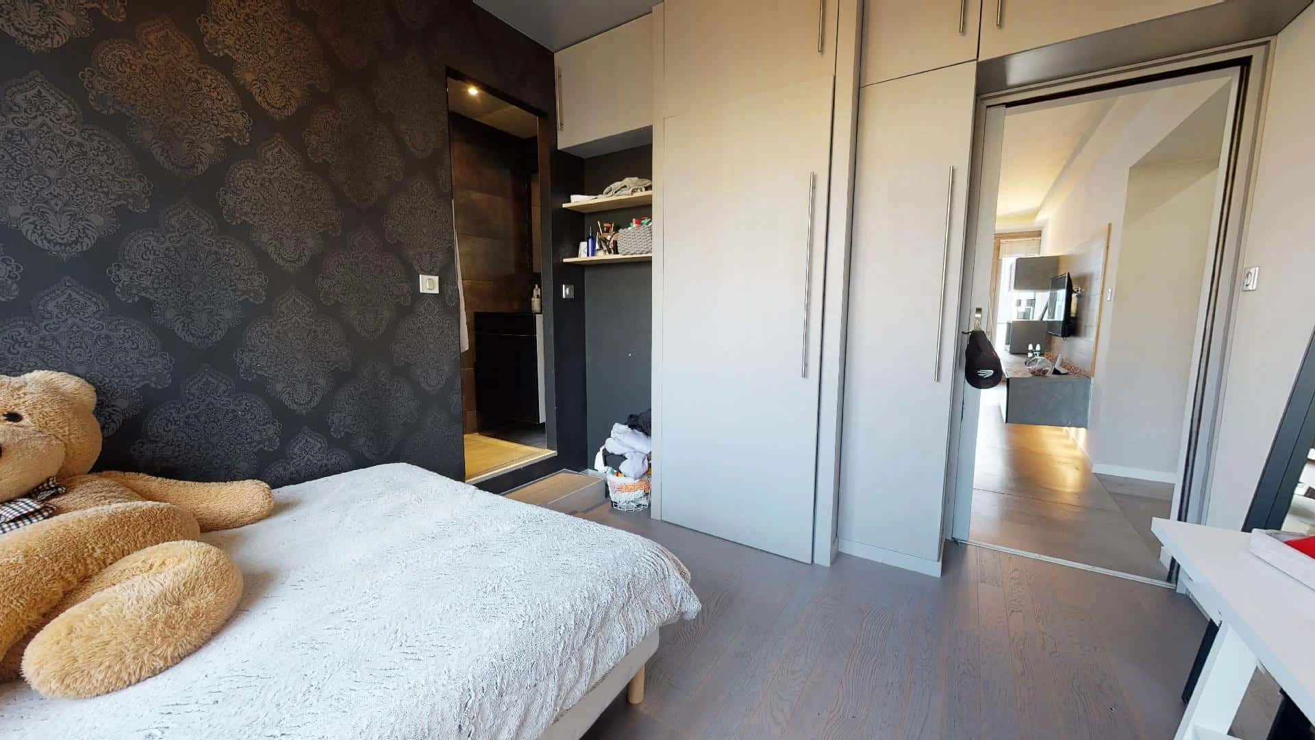 Student room in  with study area and shared facilities
