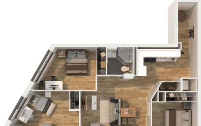 Entire fully furnished flat in {area}