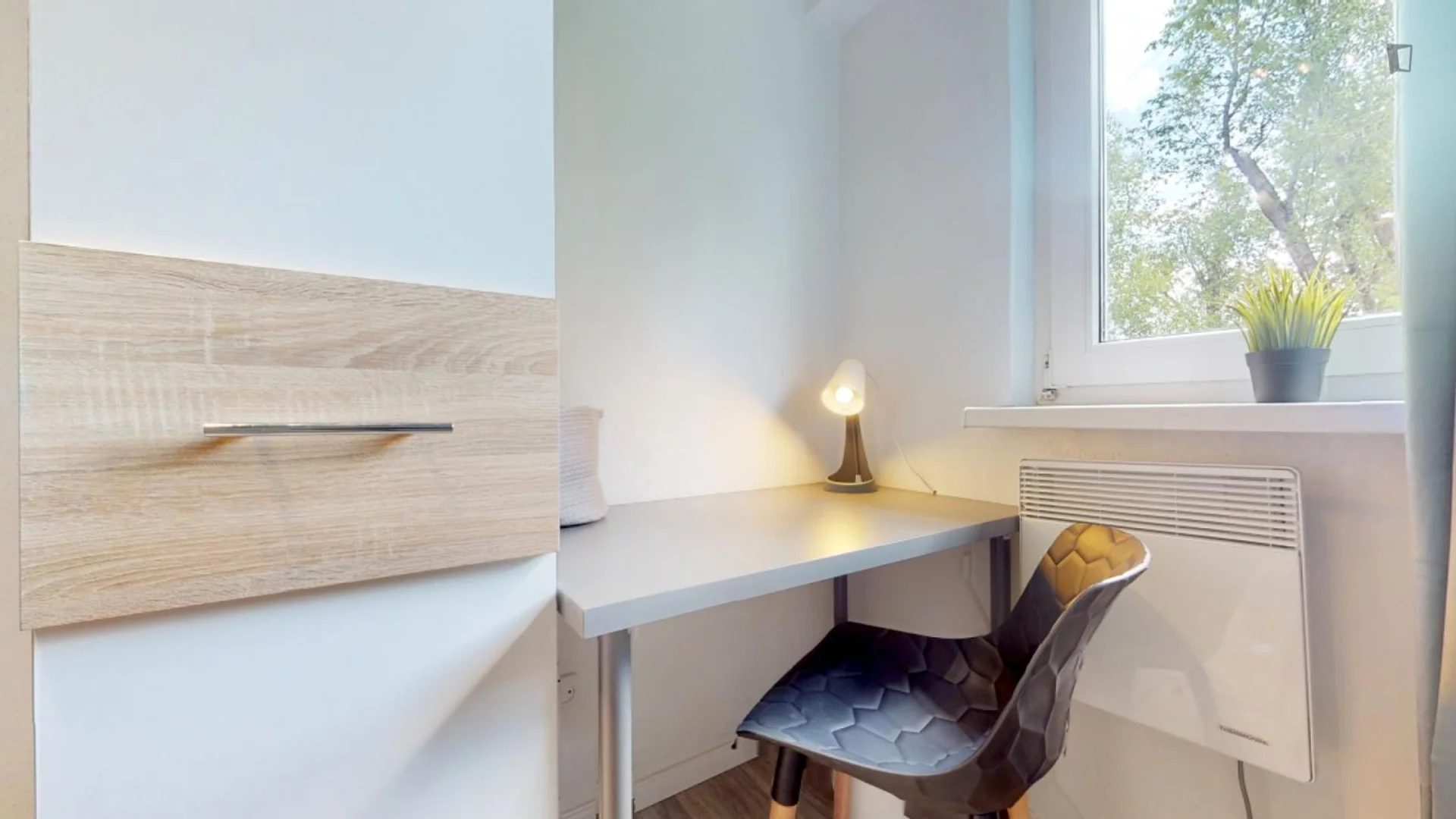 Student-friendly room in  with modern amenities