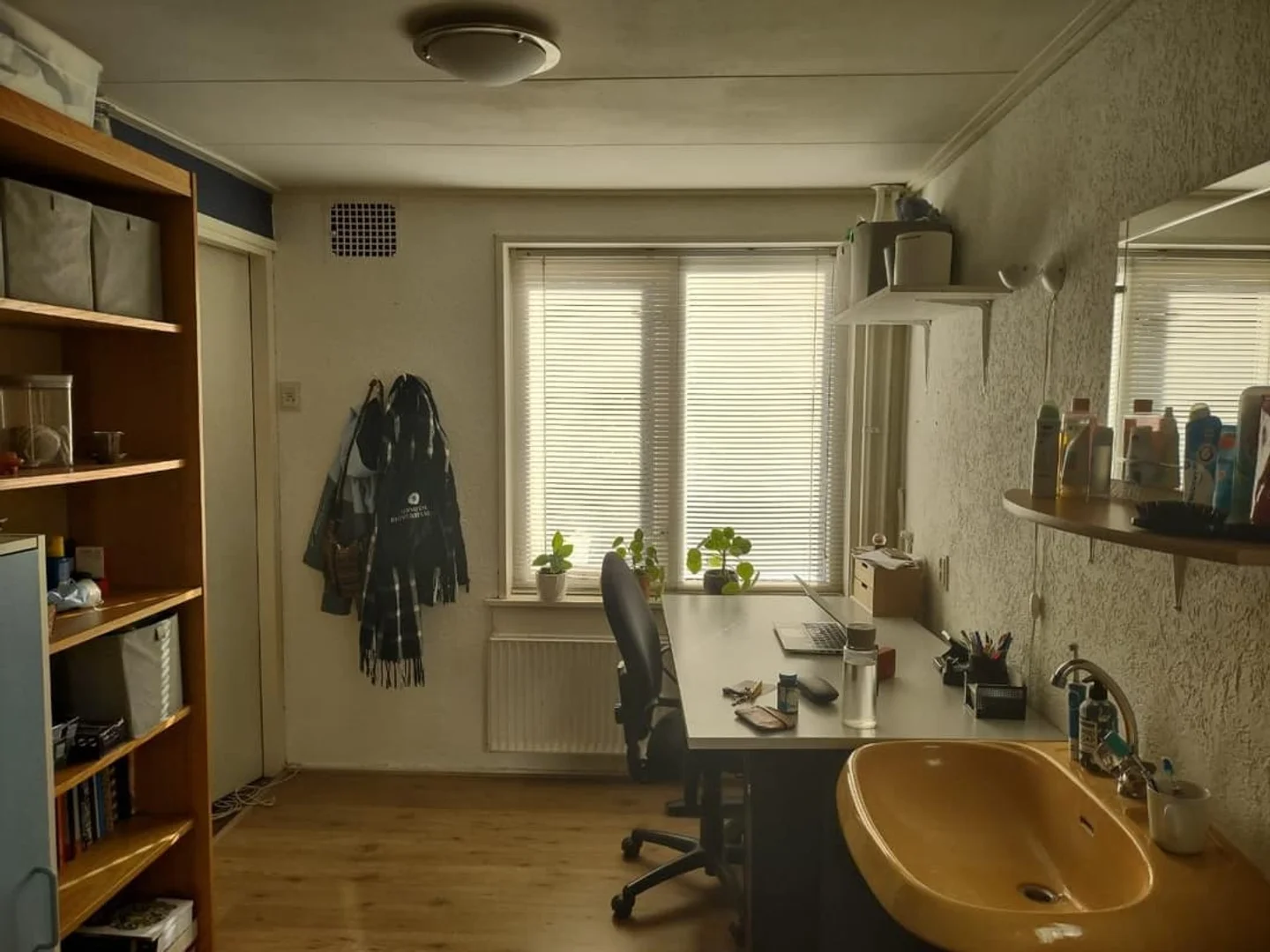 Student room in  with study area and shared facilities
