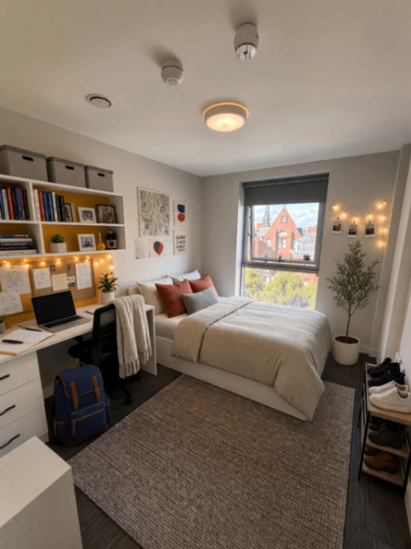 Functional student room perfect for studying in 