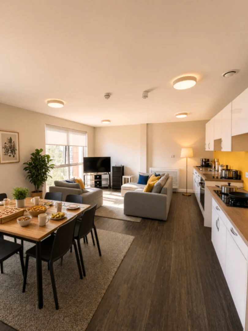 Student-friendly room in  with modern amenities