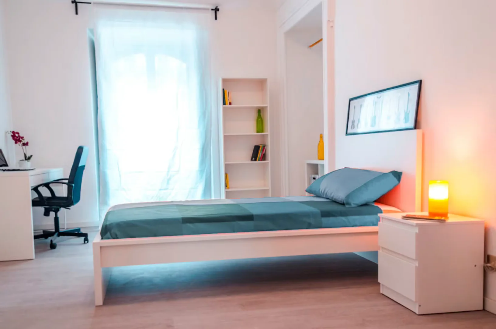 Affordable room for students with ample lighting in 
