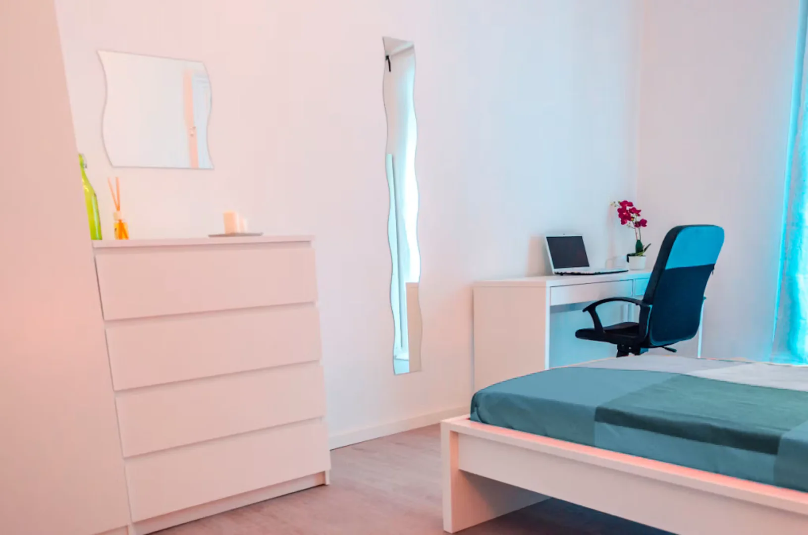 Student room in  with study area and shared facilities