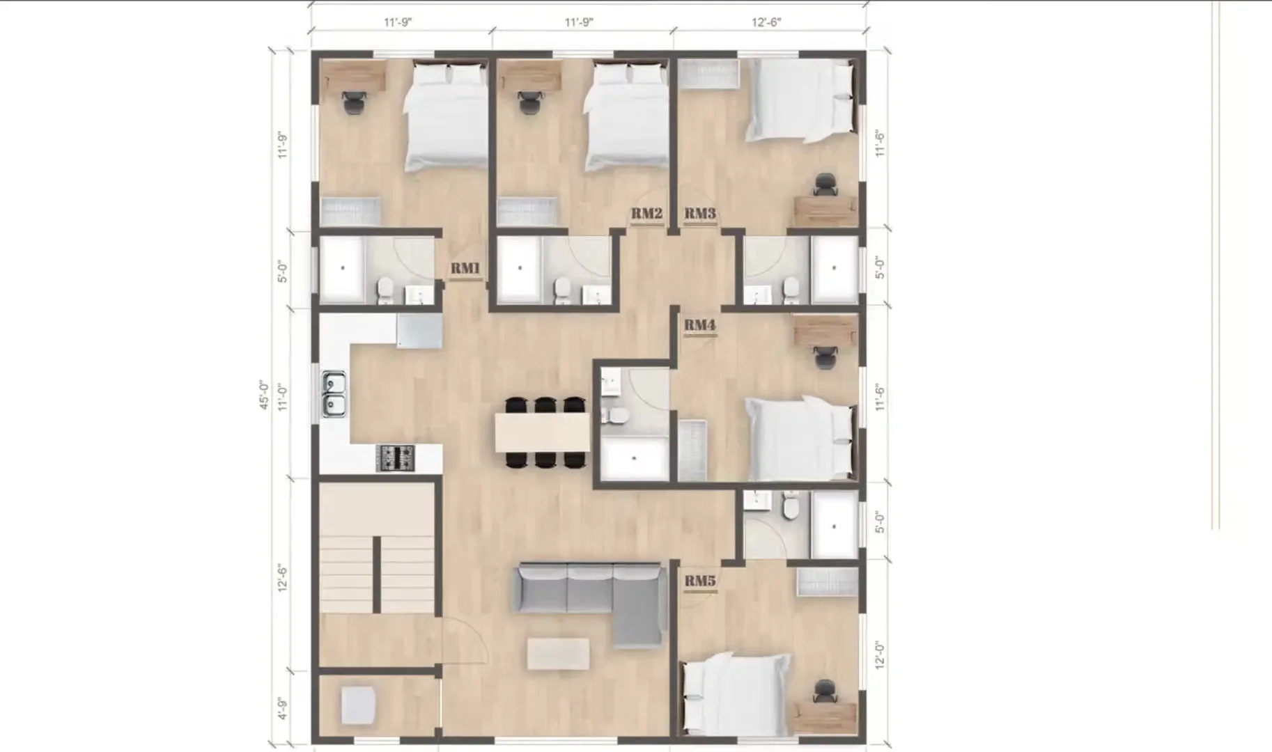 Student-friendly room in  with modern amenities