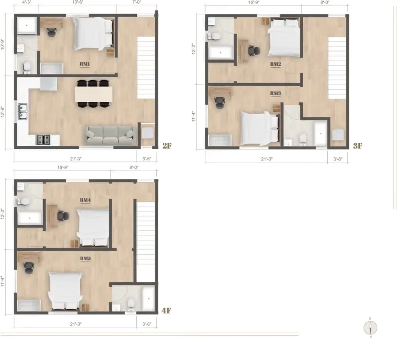 Comfortable and spacious student room in 