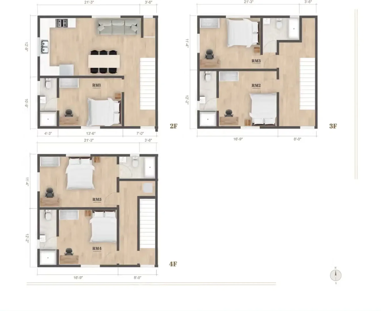 Comfortable and spacious student room in 