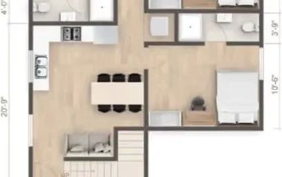 Quarto para alugar com cama de casal em {area}