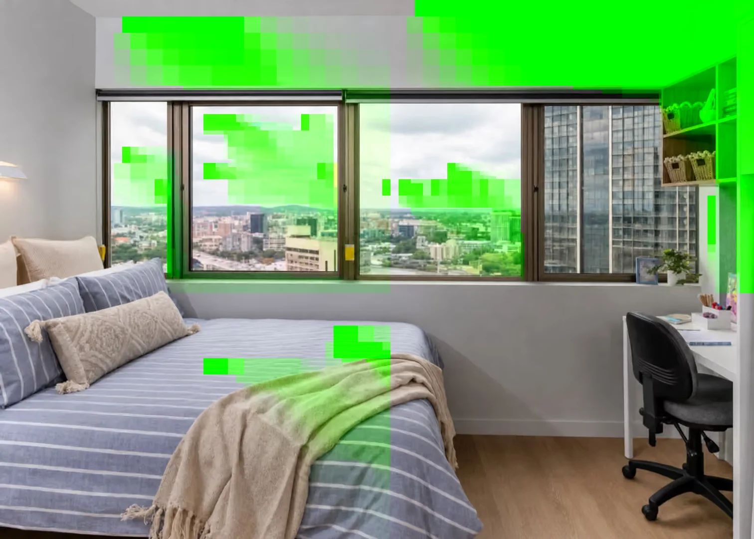 Apartamento estúdio acessível com características essenciais em 