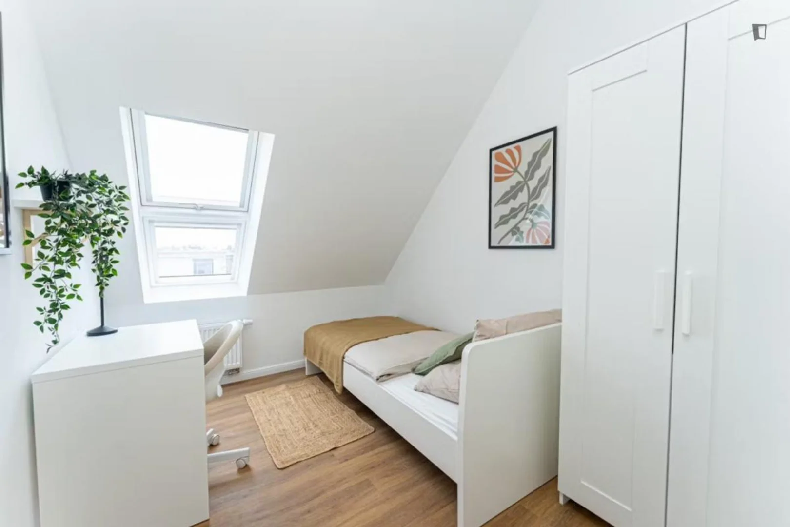 Student room in  with study area and shared facilities