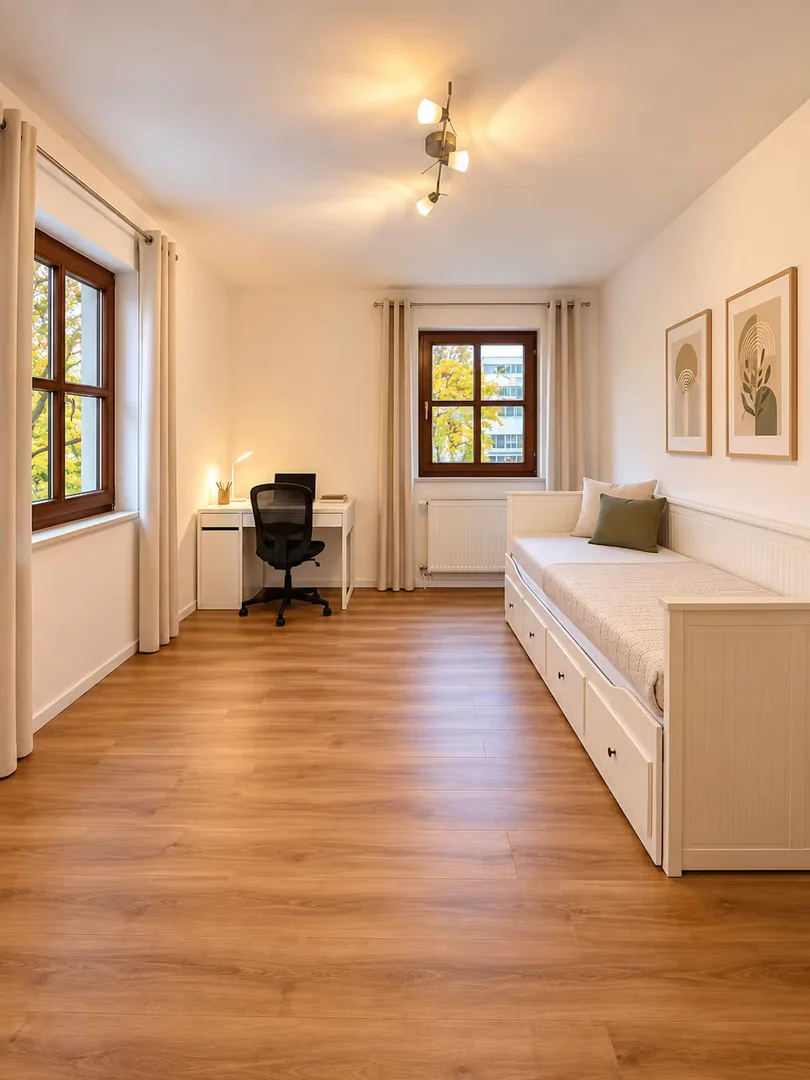 Functional student room perfect for studying in 
