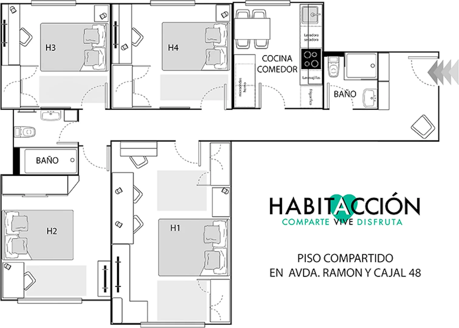 Quarto de estudante económico perto do campus em