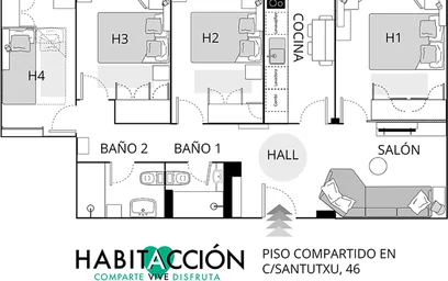 Prywatny pokój Santutxu Kalea, 48004 Bilbo, Bizkaia, Spain, obraz 17 23