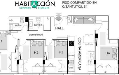 Prywatny pokój Santutxu Kalea, 48004 Bilbo, Bizkaia, Spain, obraz 22 22