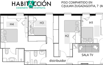 Private room at Julián Zugazagoitia Kalea, Ibaiondo, 48003 Bilbo, Bizkaia, Spain, image 18 of 25