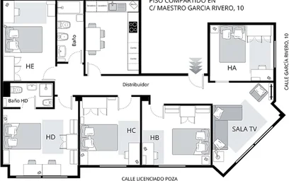 Stanza privata in García Rivero Maisuaren Kalea, 48009 Bilbo, Bizkaia, Spain, immagine 19 di 19