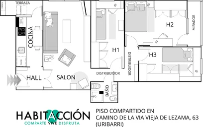 Quarto privado em Lezamako Trenbide Zaharreko Bidea, 48007 Bilbo, Bizkaia, Spain, imagem 30 de 30