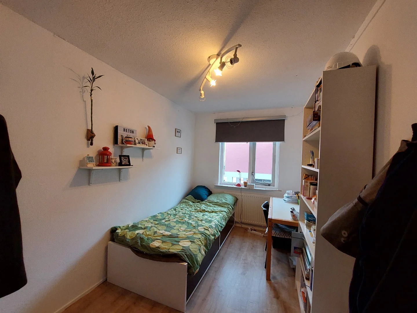 Studentenzimmer in  mit Arbeitsbereich und Gemeinschaftseinrichtungen