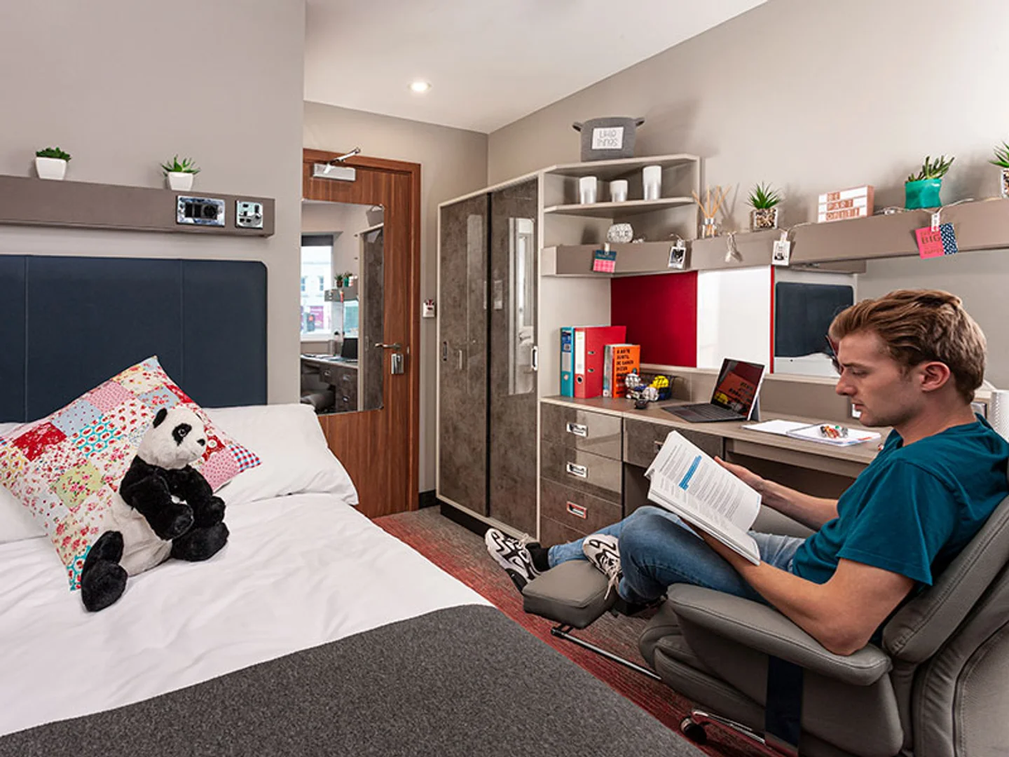 Chambre abordable pour les étudiants avec un bon éclairage dans 