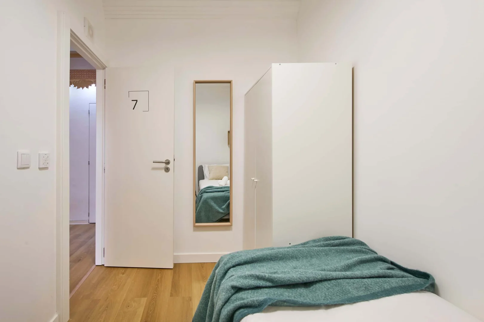 Student room in  with study area and shared facilities