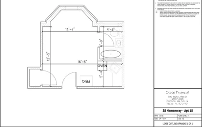Studio im Wohnheim in der 38, Hemenway St., Unit 18, Fenway, Boston, MA, 02115, bild 4 von 14