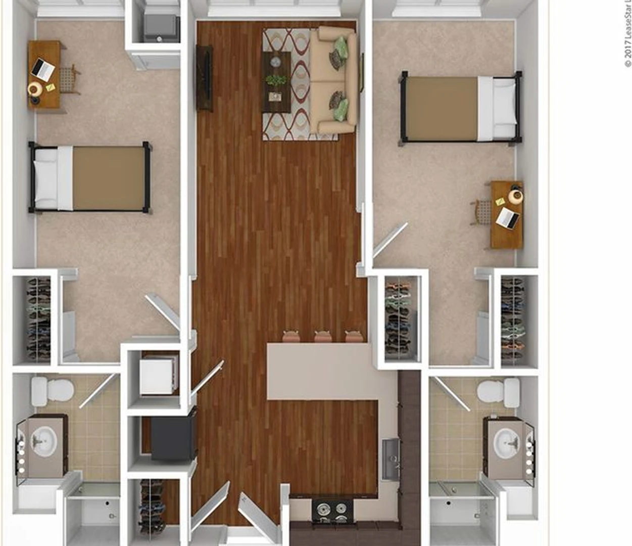 Zimmer mit Doppelbett zu vermieten Minneapolis