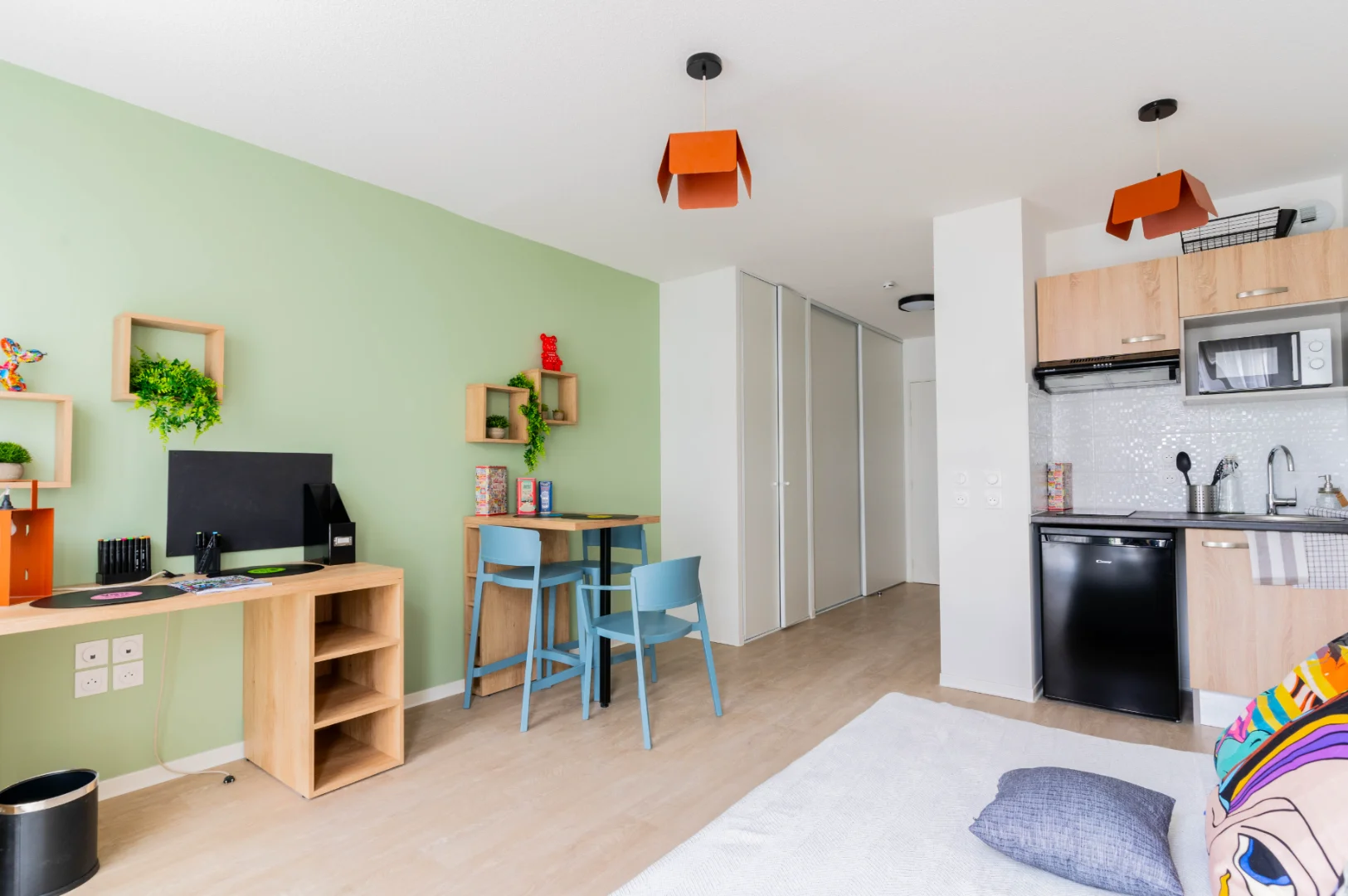 Chambre d'étudiant économique avec emplacement pratique dans 