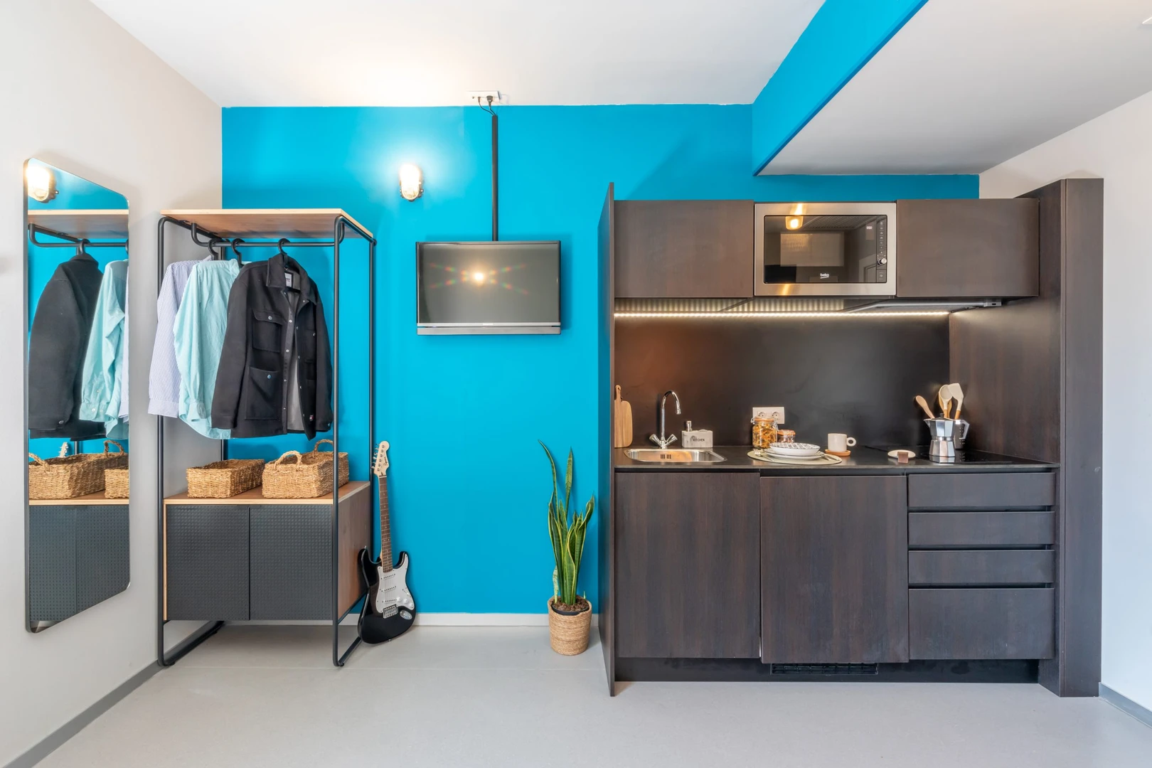 Apartamento estúdio compacto ideal para estudantes em 