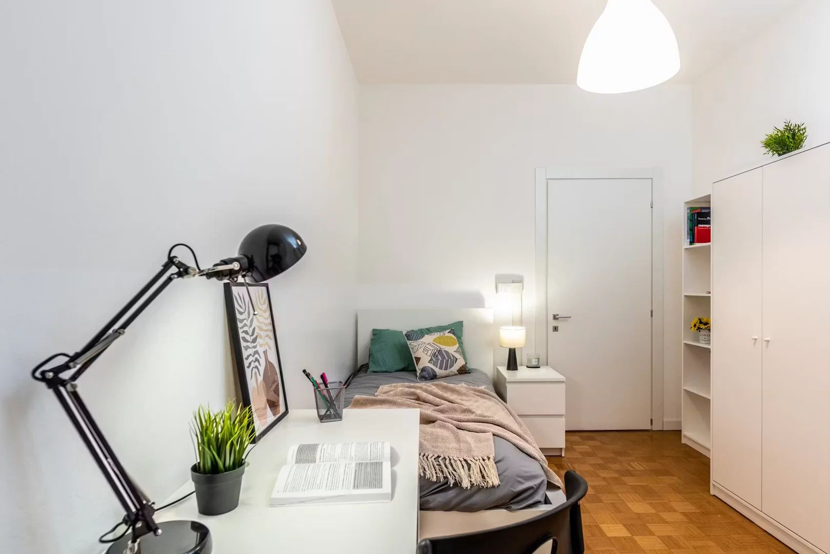 Student room in  with study area and shared facilities