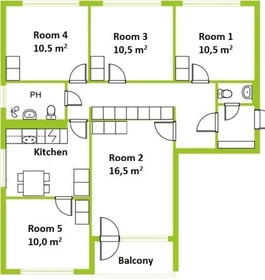 Chambre à louer avec lit double Helsinki