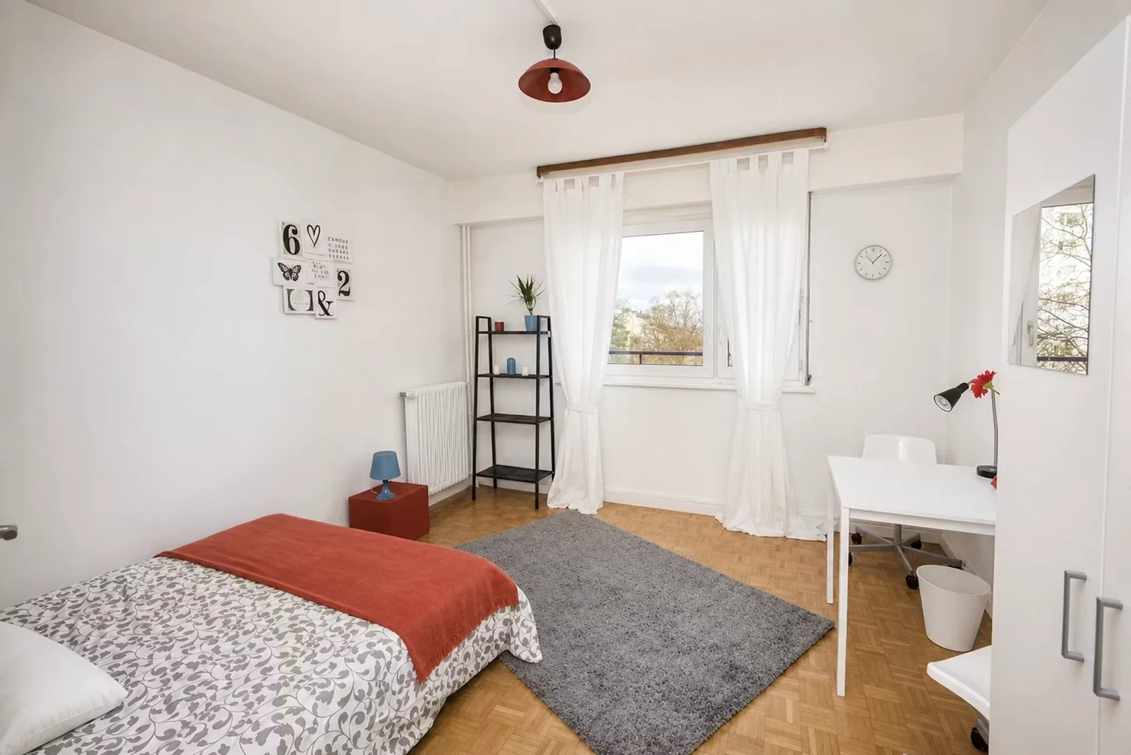 Student room in  with study area and shared facilities