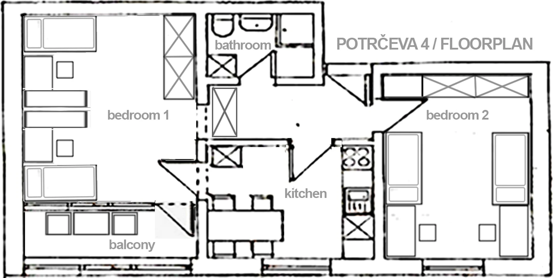 Chambre à louer dans un appartement en colocation à Ljubljana