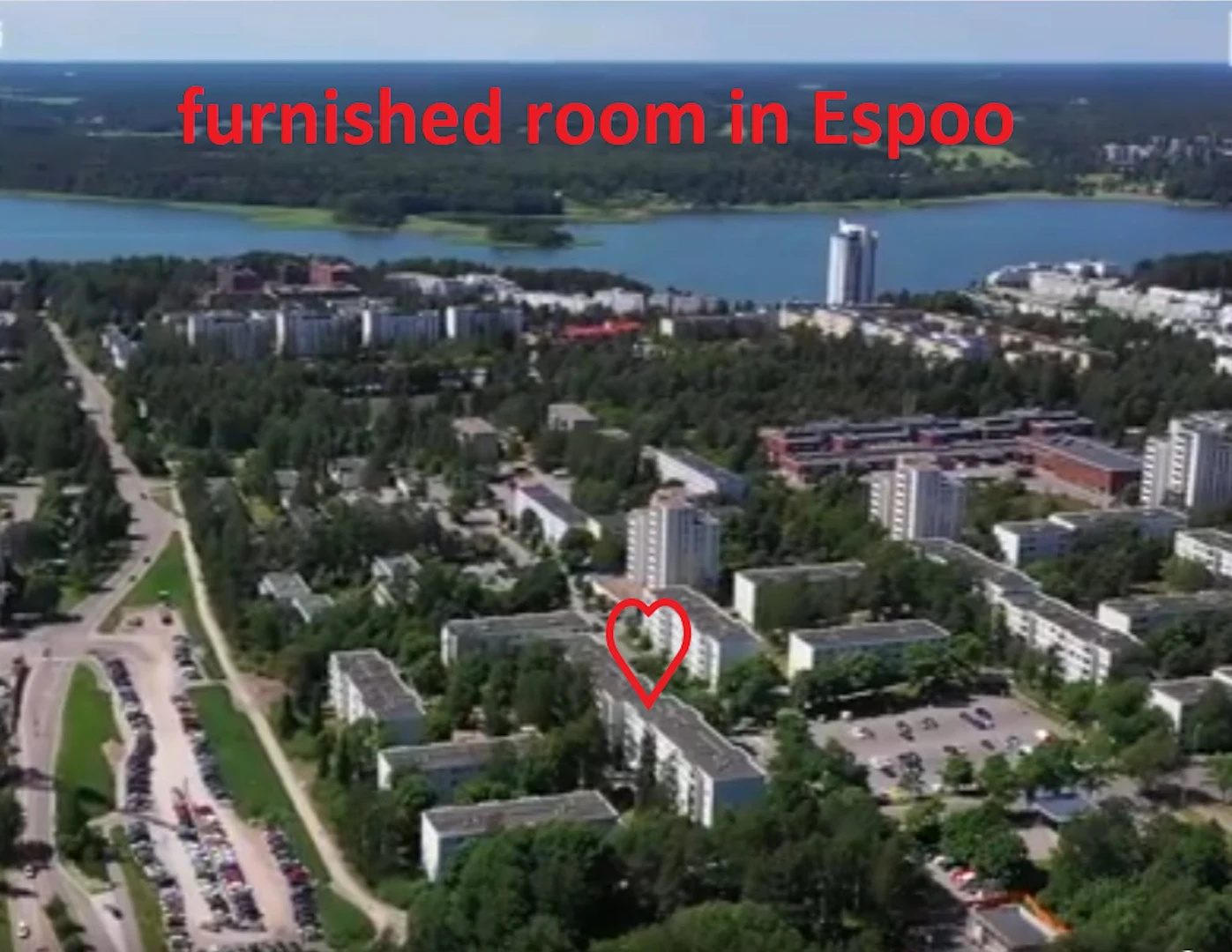 Stanza privata molto luminosa a Espoo