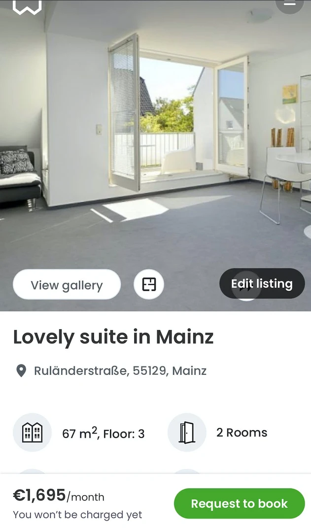 W pełni umeblowane mieszkanie w Mainz