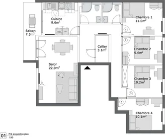Prywatny pokój 4 rue Marcel Arnaud Aix-en-Provence 13100 FR, obraz 8 8