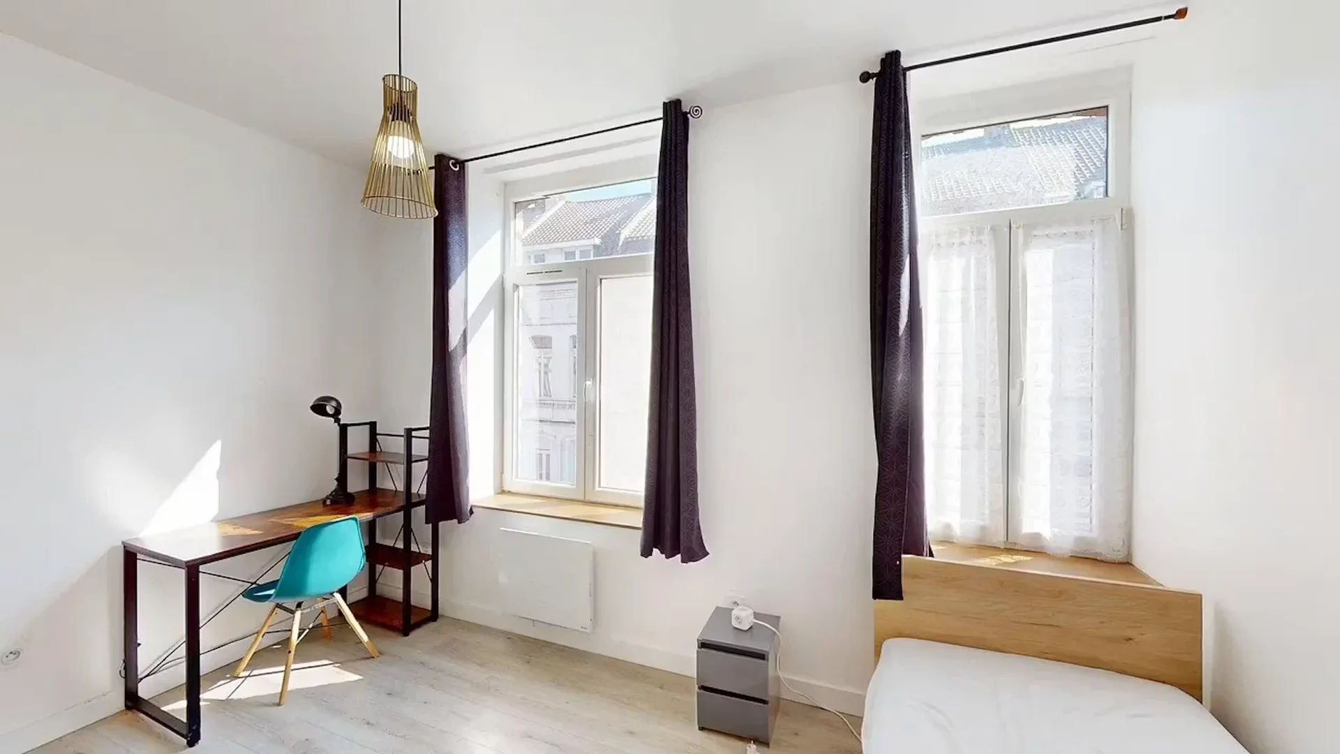 Chambre d'étudiant confortable et spacieuse dans 