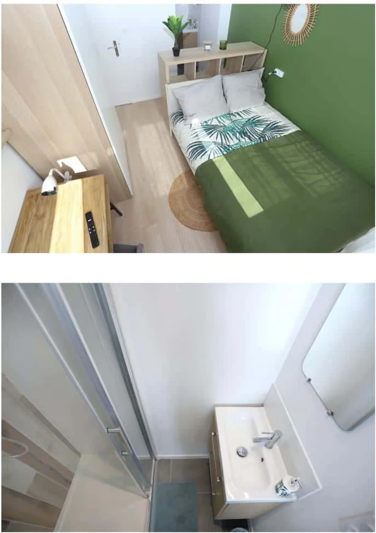 Quarto de estudante económico perto do campus em 
